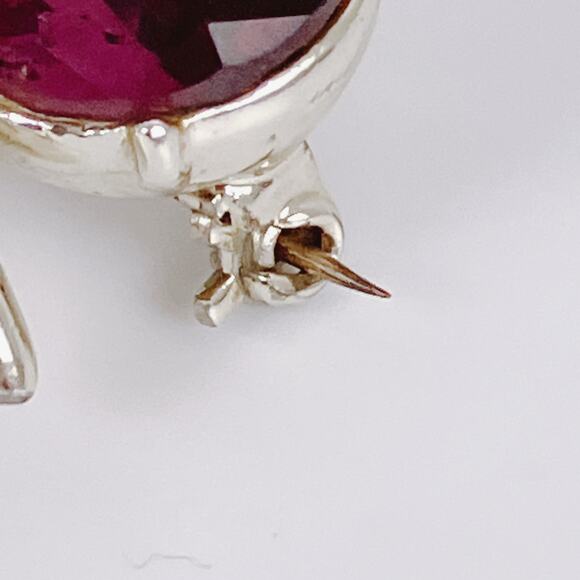 Vintage Mid Century Bee Brooch Purple Rhinestone 60s Figural Insect Bug Jewelry - Picture 8 of 12